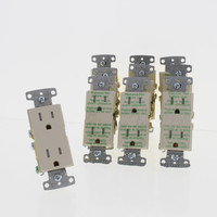 10 Hubbell Lt Almond Tamper Resistant Decorator Receptacles 15A 125V RRD15SLATRX