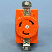 Bryant Orange Turn Locking Isolated Ground Receptacle Outlet NEMA L5-30R 30A 125V 70530IG