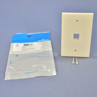 Leviton Light Almond Large Midway Quickport 2-Port Flush Mount Wallplate 41091-1TN