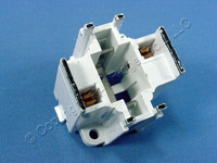 Leviton Compact Fluorescent Lamp Holder CFL Light Socket G24d-1 Base Bottom Snap-In 2-Pin 10W 13W 2-Pin 26725-201