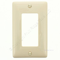 Hubbell Ivory Decorator GFCI Rocker Switch Cover Unbreakable Wallplate NP26I