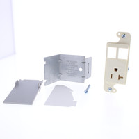 Hubbell Almond JLOAD Multimedia Outlet 2-Port 20A Tamper Resistant RJ62ALTR