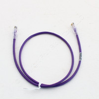 Hubbell CROSSOVER Patch Cord Cat 6 Purple 3Ft LAN Ethernet Network Cable HC6P03CO