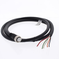 Hubbell Mini-Quick Cable Female Plug 4P5W Quick-Connect 16AWG 10A 6 Ft HCMS05106