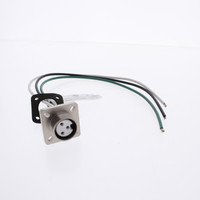 Hubbell Mini-Quick Flanged Female Receptacle 2P3W Quick-Connect 16AWG HRMF03501
