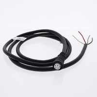 Hubbell Mini-Quick Cable Female Plug 3P4W Quick-Connect 16AWG 12A 6 Ft HCNS04106