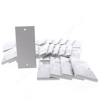 25 Hubbell HBLBL300SGY Gray Screw-In Modular Blank Wall Plate Covers for HBL Series Rigid 1-Gang