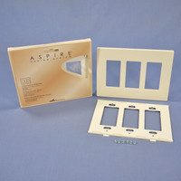 Cooper Aspire Desert Sand 3-Gang Decorator Screwless Wallplate Rocker Switch Cover GFCI GFI 9523DS