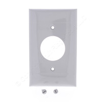 P&S P-Line Gray 1-Gang 1.40" Single Outlet Wallplate Receptacle Cover RP7-GY