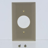 P&S Ivory 1.406" Receptacle 1-Gang Wallplate Single Outlet Plastic Cover SP7-I