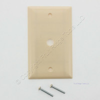 P&S Ivory Phone Cable Wallplate Box Mount Plastic Cover 13/32" Hole SP11-I