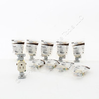 10 Hubbell Light Almond Single Receptacles Tamper Weather Resistant RR151LAWRTR