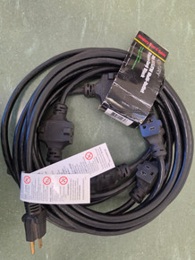D19006738 Milspec Multi-Outlet 12/3 AC Distribution Extension Cord (Black)