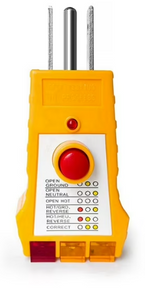 ERICSON 1099 CIRCUIT TESTER 3 LIGHT W/GFI BUTTON 120V 15A/20A