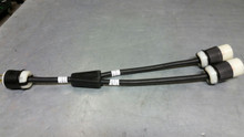 L17-30Y-LEV, Y SPLITTER 30A 600V W/ NEMA LEVITON WIRING DEVICES HBL2741 & HBL2743