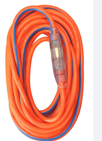 Voltec 05-00111 25ft 14/3 SJTW Orange/Black Stripe