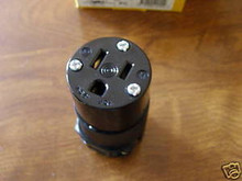 Hubbell HBL5269CM2 15A 125V EDISON CONNECTOR { ALL BLACK }