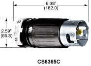 Hubbell CS6365C  50A 125/250V Male Plug