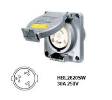 Hubbell HBL2620SW 30A 250VAC Watertight Twist-Lock Receptacle