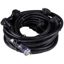 Milspec D12422050 STW 12/3 Pro-Cap Bracket Multi-Outlet Cord (Black)