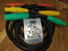 CAMLOCK SET - 50FT 2/0 SC CABLE 4 WIRE SET 300 AMP 480v W/ HUBBELL SERIES 16 CAMLOCK DEVICES