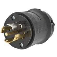 Hubbell HBL2811BK 30A 120/280V 3 phase L21-30P twist lock plug