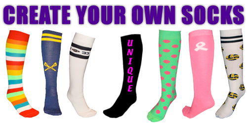 custom knee sock samples