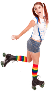 rainbow knee socks