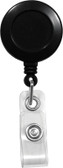 Pack of 100 Plastic Clip-On Badge Reels, with Clear Vinyl Strap