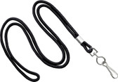 Pack of 100 Round Woven Lanyards with Nickel Plated Steel Swivel Hook