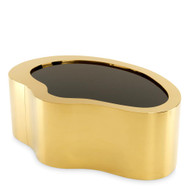 Eichholtz Gibbons Coffee Table - Gold Black Glass