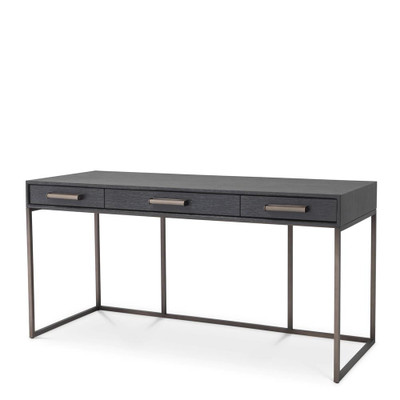 Eichholtz Larsen Desk - Charcoal Grey Oak Veneer