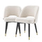 Eichholtz Cliff Dining Chair - Bouclé Cream - Set Of 2