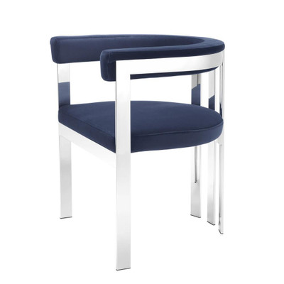 Eichholtz Clubhouse Dining Chair - Pol Ss Savona Midnight Blue