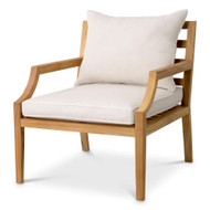 Eichholtz Hera Outdoor Chair - Natural Teak Flores Off-White