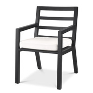 Eichholtz Delta Outdoor Dining Chair - Black Sunbrella Canvas
