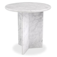 Eichholtz Pontini Side Table - Honed White Marble