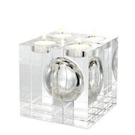 Eichholtz Argenta Tealight Holder - Crystal Glass - Set Of 4