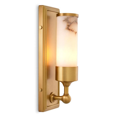 Eichholtz Valentine Wall Lamp - Antique Brass Alabaster