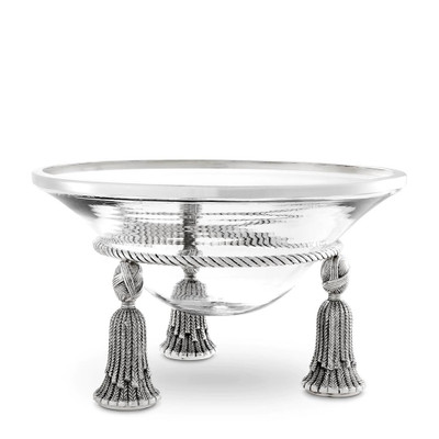 Eichholtz Tassel Bowl - Antique Silver Plated