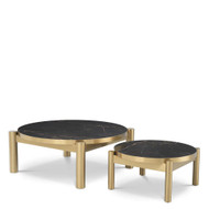 Eichholtz Quest Coffee Table - Brushed Brass - Set Of 2