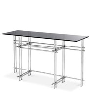 Eichholtz Quinn Console Table - Polished Stainless Steel