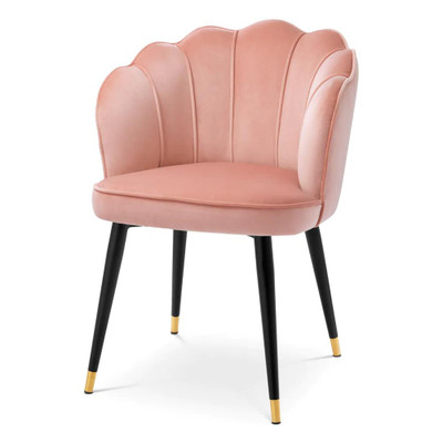 Eichholtz Bristol Dining Chair - Savona Nude Velvet