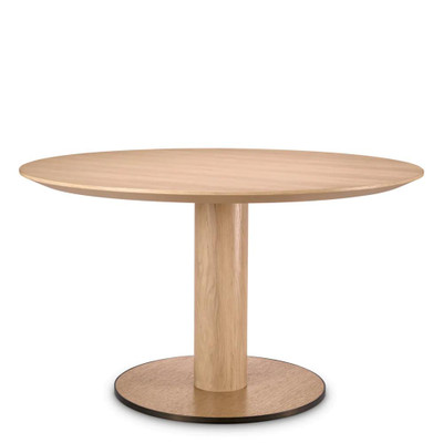 Eichholtz Astro Dining Table - Natural Oak Veneer Bronze