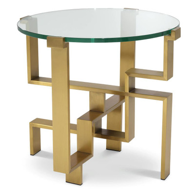Eichholtz Chuck Side Table - Brushed Brass Finish