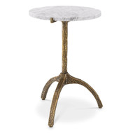 Eichholtz Cortina Side Table - Oval Vintage Brass Finish