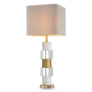 Eichholtz Cullingham Table Lamp - White Marble Incl Shade