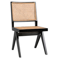 Noir Joseph Side Chair - Charcoal Black