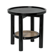 Noir Hide Away Side Table - Charcoal Black