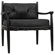 Noir Fogel Lounge Chair - Charcoal Black